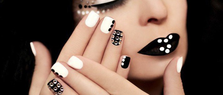 Os 10 melhores nail art em preto e branco