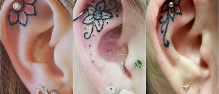 14 delicadas tatuagens para orelhas