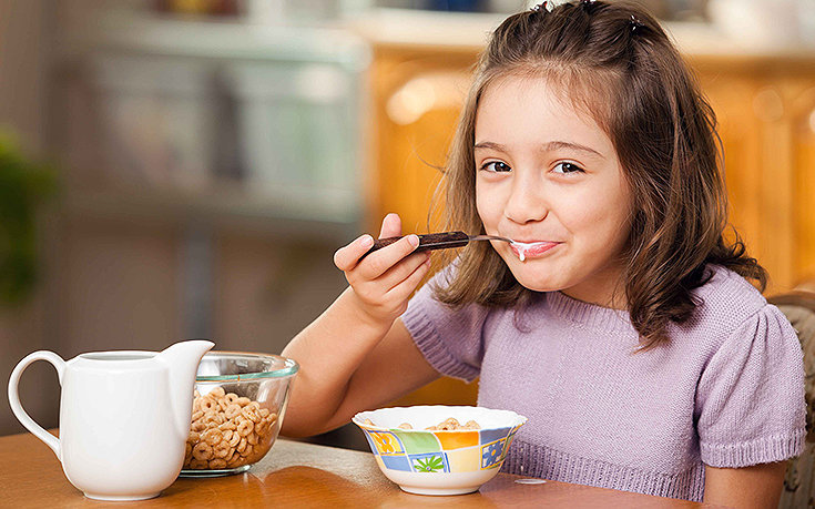 Café da manhã saudável para crianças